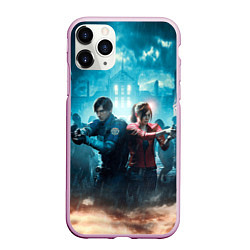 Чехол iPhone 11 Pro матовый Resident Evil 2, цвет: 3D-розовый