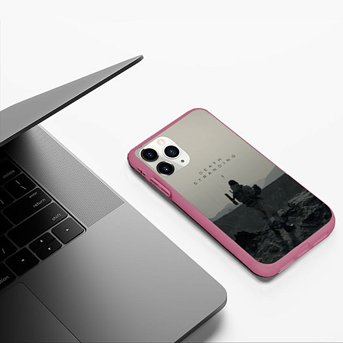 Чехол iPhone 11 Pro матовый Death Stranding / 3D-Малиновый – фото 3