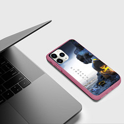 Чехол iPhone 11 Pro матовый Death Stranding: Exclusive, цвет: 3D-малиновый — фото 2
