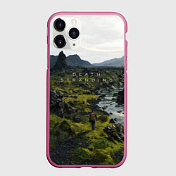Чехол iPhone 11 Pro матовый Death Stranding: Green World, цвет: 3D-малиновый