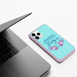 Чехол iPhone 11 Pro матовый Любимой бабуле, цвет: 3D-розовый — фото 2