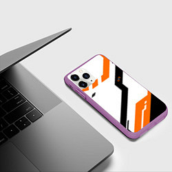 Чехол iPhone 11 Pro матовый CS:GO Asiimov Light, цвет: 3D-фиолетовый — фото 2