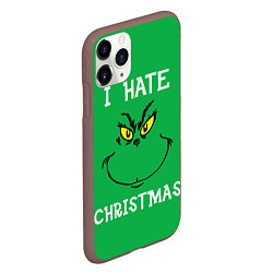 Чехол iPhone 11 Pro матовый I hate christmas, цвет: 3D-коричневый — фото 2