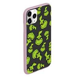 Чехол iPhone 11 Pro матовый The Grinch, цвет: 3D-розовый — фото 2