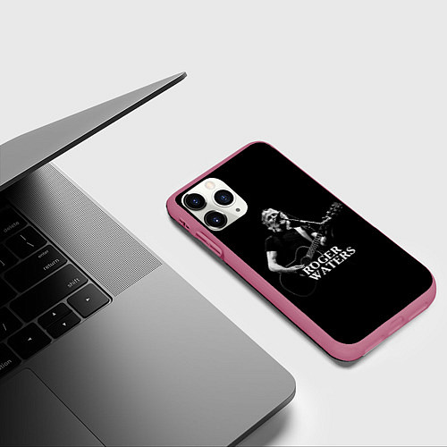 Чехол iPhone 11 Pro матовый Roger Waters / 3D-Малиновый – фото 3
