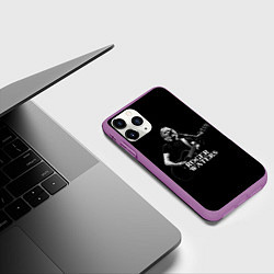 Чехол iPhone 11 Pro матовый Roger Waters, цвет: 3D-фиолетовый — фото 2