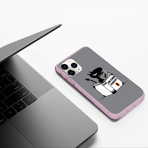 Чехол iPhone 11 Pro матовый Luci How to burn humans / 3D-Розовый – фото 3