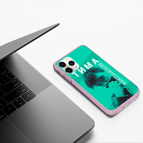 Чехол iPhone 11 Pro матовый Тима Белорусских / 3D-Розовый – фото 3