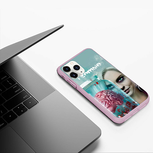 Чехол iPhone 11 Pro матовый I-ZOMBIE large / 3D-Розовый – фото 3