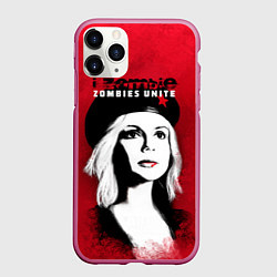 Чехол iPhone 11 Pro матовый Zombies Unite - Оливия Мур, цвет: 3D-малиновый