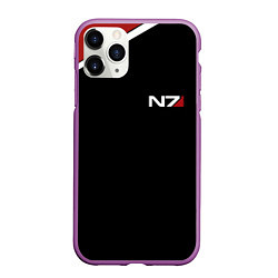 Чехол iPhone 11 Pro матовый MASS EFFECT N7, цвет: 3D-фиолетовый