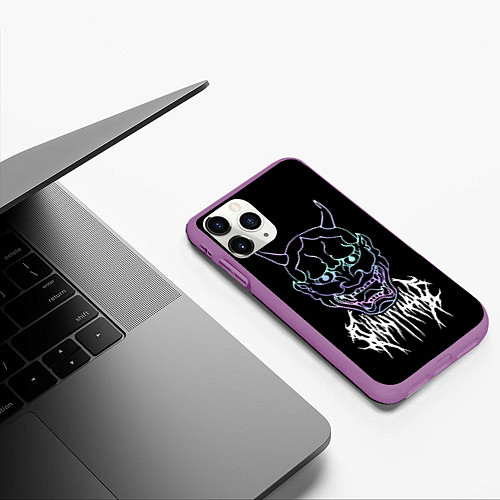 Чехол iPhone 11 Pro матовый Ghostemane / 3D-Фиолетовый – фото 3