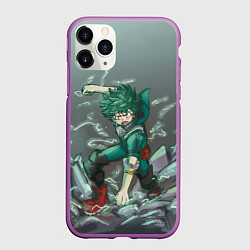 Чехол iPhone 11 Pro матовый Изуку Академия, цвет: 3D-фиолетовый