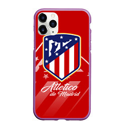 Чехол iPhone 11 Pro матовый ФК Атлетико Мадрид, цвет: 3D-фиолетовый