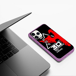 Чехол iPhone 11 Pro матовый 30 Seconds to Mars, цвет: 3D-фиолетовый — фото 2