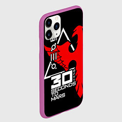 Чехол iPhone 11 Pro матовый 30 Seconds to Mars, цвет: 3D-фиолетовый — фото 2
