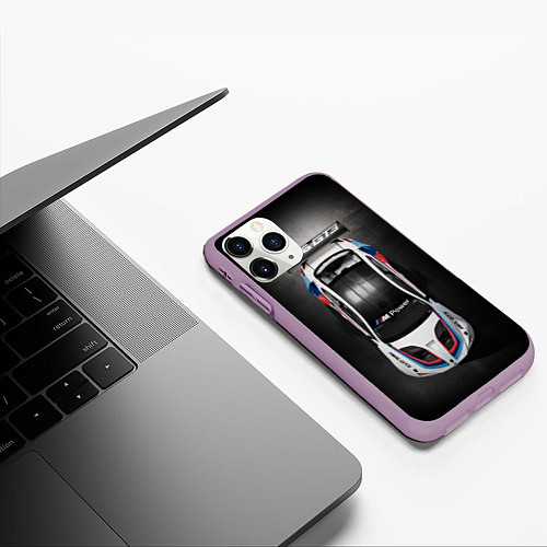 Чехол iPhone 11 Pro матовый BMW M Power / 3D-Сиреневый – фото 3