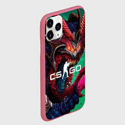 Чехол iPhone 11 Pro матовый CS GO hyper beast skin, цвет: 3D-малиновый — фото 2