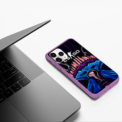 Чехол iPhone 11 Pro матовый CS:GO Hyper Beast Skin, цвет: 3D-фиолетовый — фото 2