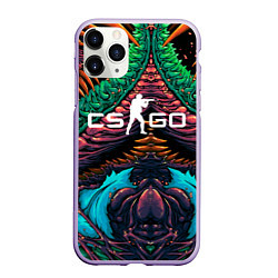 Чехол iPhone 11 Pro матовый CS GO hyper beast skin, цвет: 3D-светло-сиреневый