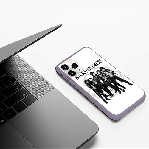 Чехол iPhone 11 Pro матовый Black Veil Brides / 3D-Серый – фото 3