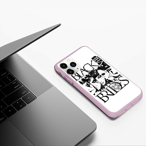 Чехол iPhone 11 Pro матовый Black Veil Brides / 3D-Розовый – фото 3