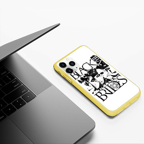 Чехол iPhone 11 Pro матовый Black Veil Brides / 3D-Желтый – фото 3