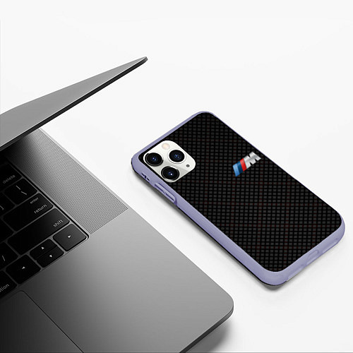 Чехол iPhone 11 Pro матовый BMW M: Dark Side / 3D-Светло-сиреневый – фото 3