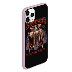 Чехол iPhone 11 Pro матовый Worship Coffee, цвет: 3D-розовый — фото 2