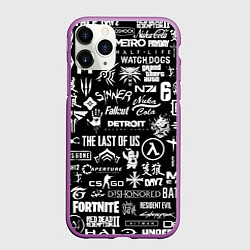 Чехол iPhone 11 Pro матовый Истинный геймер, цвет: 3D-фиолетовый