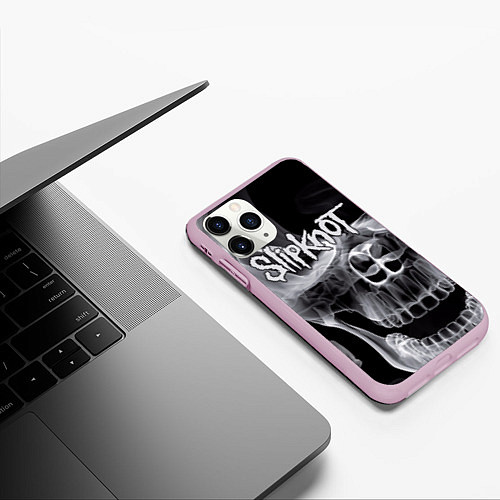 Чехол iPhone 11 Pro матовый Slipknot Death / 3D-Розовый – фото 3