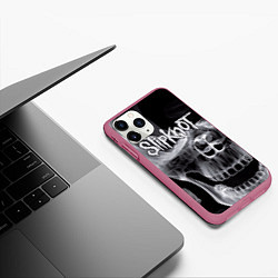 Чехол iPhone 11 Pro матовый Slipknot Death, цвет: 3D-малиновый — фото 2
