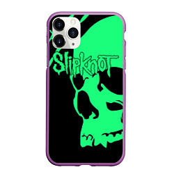 Чехол iPhone 11 Pro матовый Slipknot: Acid Skull, цвет: 3D-фиолетовый
