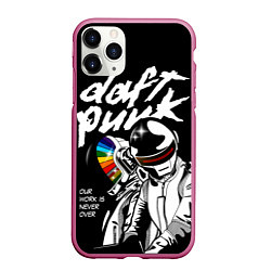 Чехол iPhone 11 Pro матовый Daft Punk: Our work is never over, цвет: 3D-малиновый