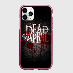 Чехол iPhone 11 Pro матовый Dead by April, цвет: 3D-малиновый