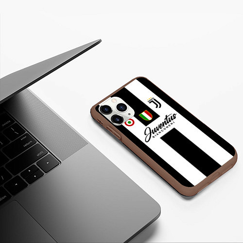 Чехол iPhone 11 Pro матовый Ювентус / 3D-Коричневый – фото 3