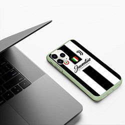 Чехол iPhone 11 Pro матовый Ювентус, цвет: 3D-салатовый — фото 2