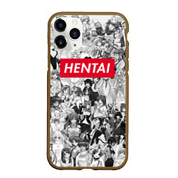Чехол iPhone 11 Pro матовый HENTAI, цвет: 3D-коричневый