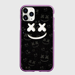 Чехол iPhone 11 Pro матовый Marshmello Cosmos pattern, цвет: 3D-фиолетовый