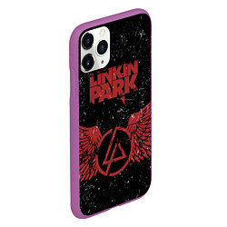Чехол iPhone 11 Pro матовый Linkin Park: Red Airs, цвет: 3D-фиолетовый — фото 2