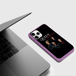 Чехол iPhone 11 Pro матовый Queen: Greatests Hits, цвет: 3D-фиолетовый — фото 2