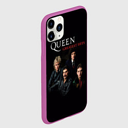 Чехол iPhone 11 Pro матовый Queen: Greatests Hits, цвет: 3D-фиолетовый — фото 2