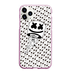 Чехол iPhone 11 Pro матовый Marshmello King, цвет: 3D-розовый