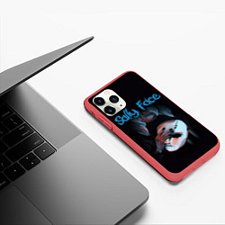 Чехол iPhone 11 Pro матовый Sally Face, цвет: 3D-красный — фото 2