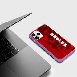 Чехол iPhone 11 Pro матовый ROBLOX: Red Camo, цвет: 3D-фиолетовый — фото 2
