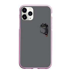 Чехол iPhone 11 Pro матовый Беззубик в кармане, цвет: 3D-розовый