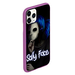 Чехол iPhone 11 Pro матовый Sally Face: Dark Mask, цвет: 3D-фиолетовый — фото 2