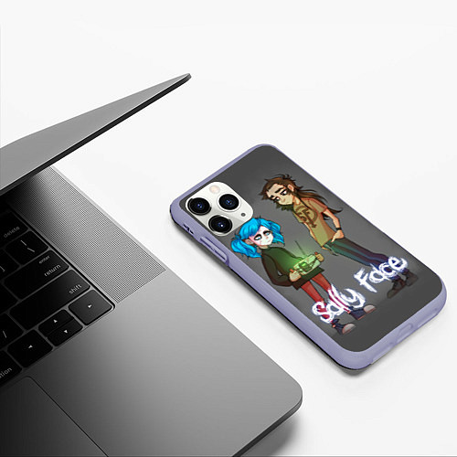 Чехол iPhone 11 Pro матовый Sally Face: Friends / 3D-Светло-сиреневый – фото 3