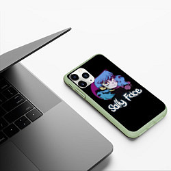 Чехол iPhone 11 Pro матовый Sally Face: Dead Smile, цвет: 3D-салатовый — фото 2
