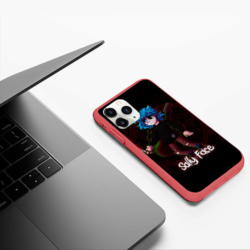 Чехол iPhone 11 Pro матовый Sally Face: Fly / 3D-Красный – фото 3